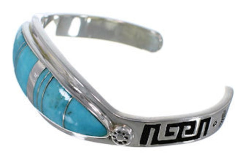 Southwest Water Wave Sterling Silver Turquoise Bracelet VX37589