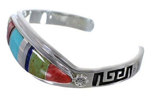 Multicolor Water Wave Sterling Silver Jewelry Bracelet VX37598