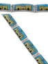 Native American Village Design Sterling Silver Link Bracelet GS62408
