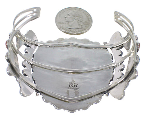 Southwest Multicolor And Sterling Silver Cuff Bracelet IS60972