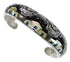 Multicolor Native American Design Silver Cuff Bracelet EX27900