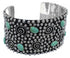 Turquoise Sterling Silver Southwest Water Wave Cuff Bracelet FX27208