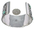 Turquoise Sterling Silver Southwest Water Wave Cuff Bracelet FX27208