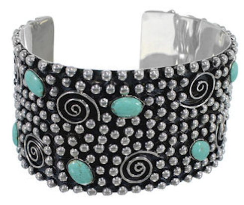 Turquoise Jewelry Sterling Silver Southwest Cuff Bracelet FX27237