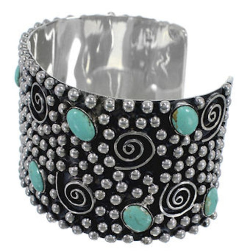 Turquoise Jewelry Sterling Silver Southwest Cuff Bracelet FX27237