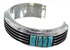 Sterling Silver Southwest Turquoise Inlay Cuff Bracelet EX27427