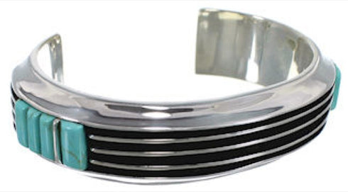 Turquoise Southwest Sterling Silver Cuff Bracelet Jewelry EX27429