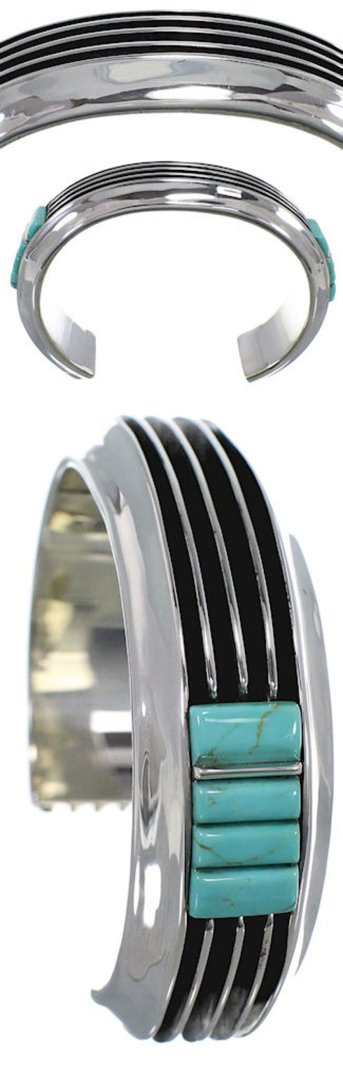 Turquoise Southwest Sterling Silver Cuff Bracelet Jewelry EX27429