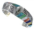 Sterling Silver Multicolor Jewelry Cuff Bracelet PX27749