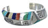 Sterling Silver Multicolor Jewelry Cuff Bracelet PX27749
