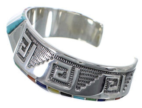 Sterling Silver Multicolor Jewelry Cuff Bracelet PX27749