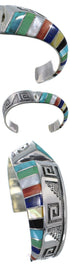 Sterling Silver Multicolor Jewelry Cuff Bracelet PX27749