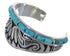 Turquoise Water Wave Southwest Jewelry Silver Cuff Bracelet MX27253