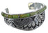 Turquoise Inlay Water Wave Sterling Silver Cuff Bracelet MX27268
