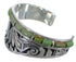 Turquoise Inlay Water Wave Sterling Silver Cuff Bracelet MX27268