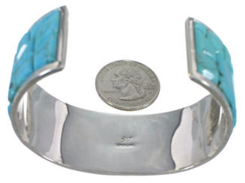 Sterling Silver Turquoise Inlay Southwest Bracelet CW64900