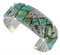 Turquoise Inlay Sterling Silver Jewelry Cuff Bracelet CW64811