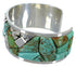 Turquoise Inlay Sterling Silver Jewelry Cuff Bracelet CW64811