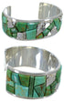 Turquoise Inlay Silver Jewelry Cuff Bracelet CW64820