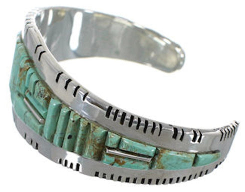 Sterling Silver Southwest Turquoise Jewelry Cuff Bracelet EX27378