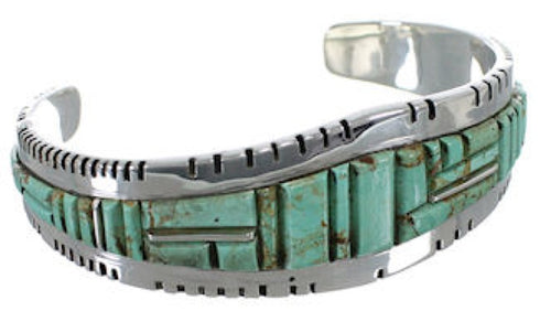 Southwest Turquoise Jewelry Sterling Silver Cuff Bracelet EX27379