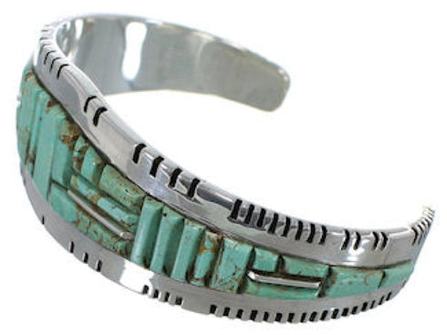 Southwest Turquoise Jewelry Sterling Silver Cuff Bracelet EX27379