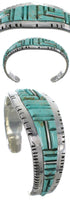 Turquoise Sterling Silver Southwest Jewelry Cuff Bracelet EX27402