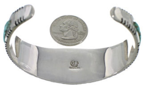 Turquoise Sterling Silver Southwest Jewelry Cuff Bracelet EX27402