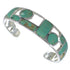 Sterling Silver Turquoise Inlay Jewelry Cuff Bracelet MX27358