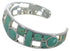 Sterling Silver Turquoise Inlay Jewelry Cuff Bracelet MX27358