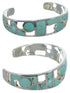Sterling Silver Turquoise Inlay Jewelry Cuff Bracelet MX27354