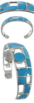 Sterling Silver Southwest Turquoise Jewelry Cuff Bracelet MX27363