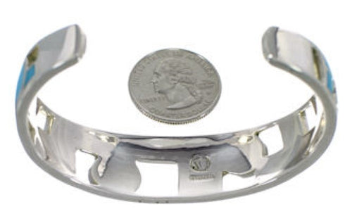 Sterling Silver Southwest Turquoise Jewelry Cuff Bracelet MX27363