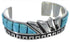 Turquoise Inlay Sterling Silver Cuff Bracelet Jewelry BW66313