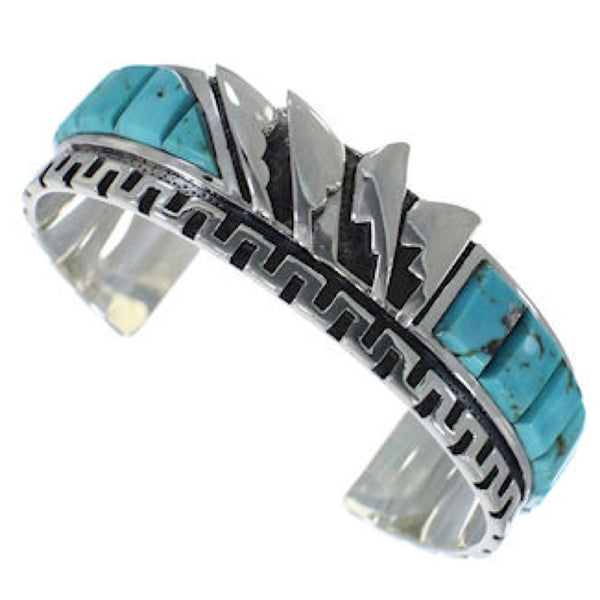 Turquoise Sterling Silver Cuff Bracelet Southwest Jewelry BW66335