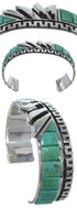 Southwest Turquoise Silver Inlay Cuff Bracelet BW66378