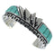 Turquoise Sterling Silver Inlay Cuff Bracelet BW66381