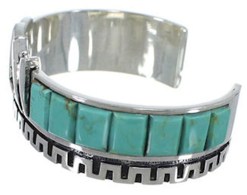 Turquoise Sterling Silver Inlay Cuff Bracelet BW66381