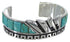 Turquoise Sterling Silver Inlay Southwest Cuff Bracelet BW66384