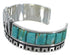 Turquoise Sterling Silver Inlay Southwest Cuff Bracelet BW66384