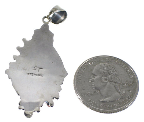 Coral Turquoise Overlay Sterling Silver Pendant GS58414