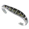 Native American Village Design Multicolor Silver Cuff Bracelet MX27978