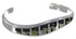 Native American Village Design Multicolor Silver Cuff Bracelet MX27978