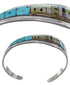 Silver Multicolor Native American Design Cuff Bracelet YS67330