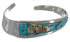 Silver Multicolor Native American Design Cuff Bracelet YS67331