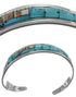Silver Multicolor Native American Design Cuff Bracelet YS67331