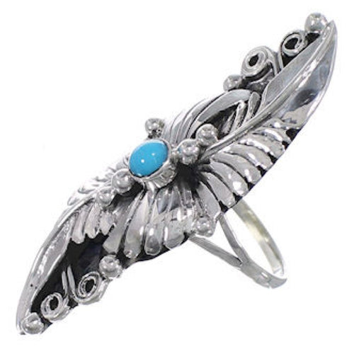 Turquoise Southwest Authentic Sterling Silver Ring Size 6-1/4 NS54789