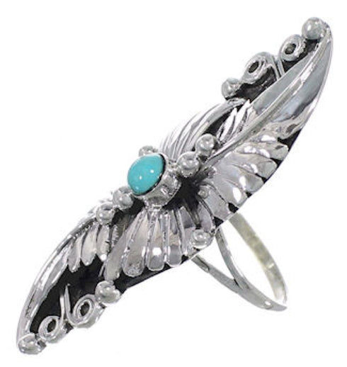 Turquoise Jewelry Sterling Silver Ring Size 7-1/2 NS54804
