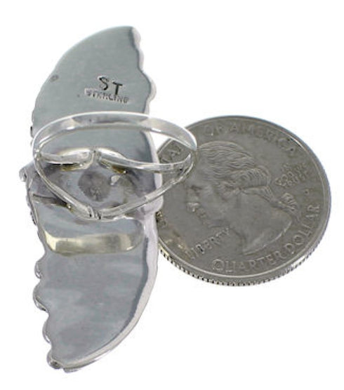 Turquoise Jewelry Sterling Silver Ring Size 7-1/2 NS54804