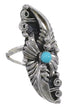 Southwest Sterling Silver Turquoise Jewelry  Ring Size 4-1/2 NS54759